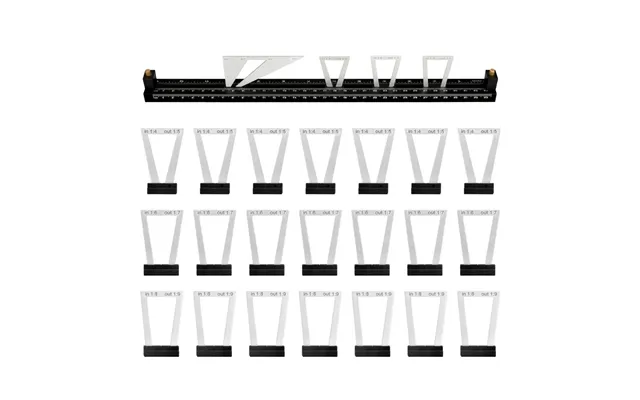 Onkel.j 28pcs Dovetail Tenon Marking Ruler Adjustable Tail Joint Marking Gauge Stable Template Support For Carpentry Mar