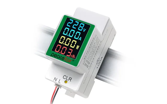 Peacefair Pzem-008 Din Rail Electricity Digital Power Energy Meter Watt Kwh Wattmeter Monitor Ammeter Voltmeter Ac 50-3