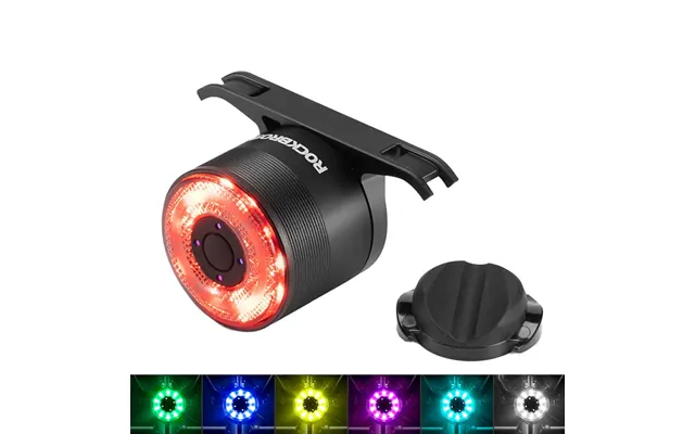 Rockbros Q1 Max Rgb Bicycle Taillight Vibration Sensor Smart Brake Sensing Usb Charging Light Sensing Bike Rear Lights F