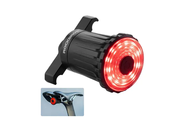 Rockbros Wr05 100lm Smart Smart Brake Bicycle Taillight 7 Lighting Modes Usb Charging 500mah Bike Rear Light For Outdoor