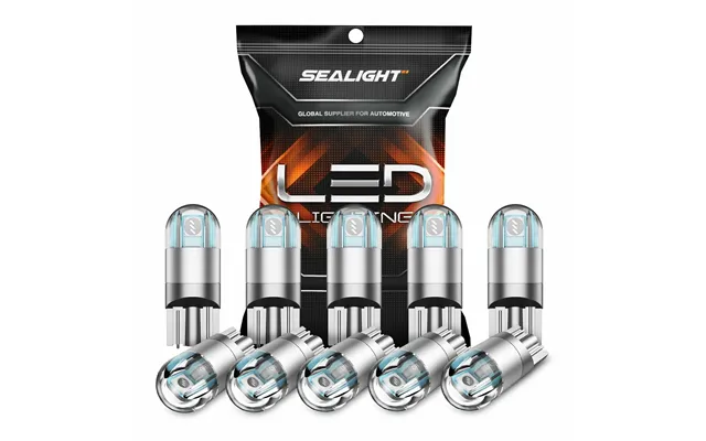 Sealight Pack Of 10 Led Bulbs T10 2835 Dome Light Width Lights Signal Lights 60lm Brightness Instrument Lights