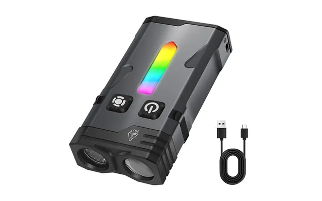 Seeknite Ev10 1100lm Edc Keychain Flashlight Polypan-rgb Flash Color Clip-on Light Type-c Rechargeable Mini Portable Mag