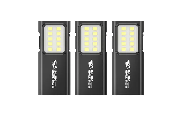 Smiling Shark Tip065 Mini Rechargeable Worklight,cob Floodlight Pocket Flashlight,with Clip Design,for Outdoor Running,