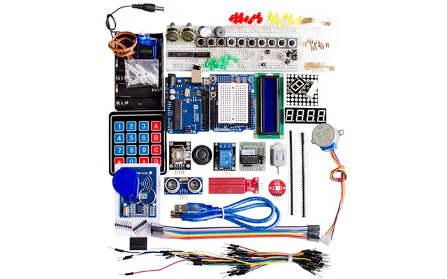 Starter Kit For Arduino Un0 R3 - Un0 R3 Breadboard And Holder Step Motor Servo 1602 Lcd Jumper Wire Un0 R3 Arduino
