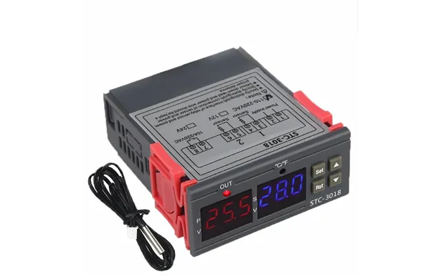 Stc-3018 12v 24v 220v Digital Temperature Controller C F Thermostat Relay 10a Heating Cooling Thermoregulator With D