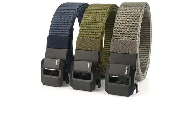 Tushi 120cm Length Luxury Metal Tactical Belts Automatic Buckle Nylon Quick Dry Sports Belts For Outdoors Hiking Cycling
