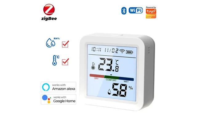 Tuya Wifi Zigbee Smart Home Temperature Humidity Sensor With Backlight Hygrometer Thermometer Monitoring Sensor Support