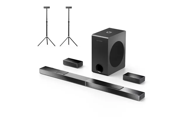 Ultimea Nova S80 5.1.2ch Dolby Atmos Soundbar With Stands Home Theater With Pair Of Surround Speaker Stands