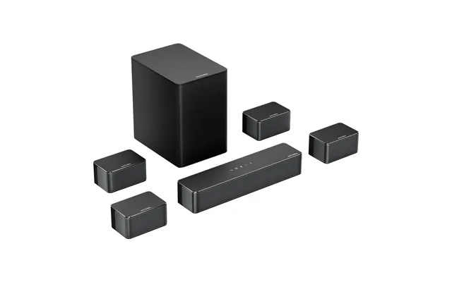 Ultimea Poseidon D70 410w 7.1ch Soundbar Virtual Surround Sound System With Smart App Control 4 Wired Surround Speakers