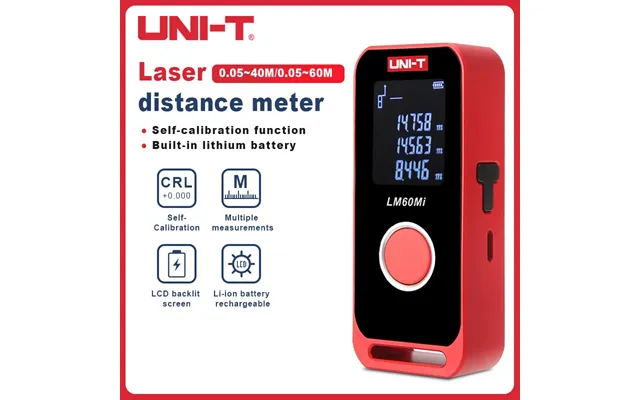 Uni-t Lm40mi Lm60mi Mini Rechargeable Laser Distance Meters 40m 60m Digital Electronic Ruler Measuring Instrument