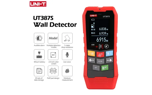Uni-t Wall Scanner Ut387e Ut387s Ut387lm 4 In 1 Metal Detector Wood Stud Finder Ac Voltage Live Cable Wires Depth Tracke
