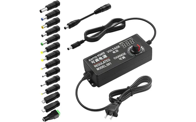 Universal Ac To Dc Adapter 48w Adjustable Voltage 3-24v 3a With Lcd Display 14 Tips Polarity Converter Best For Househol