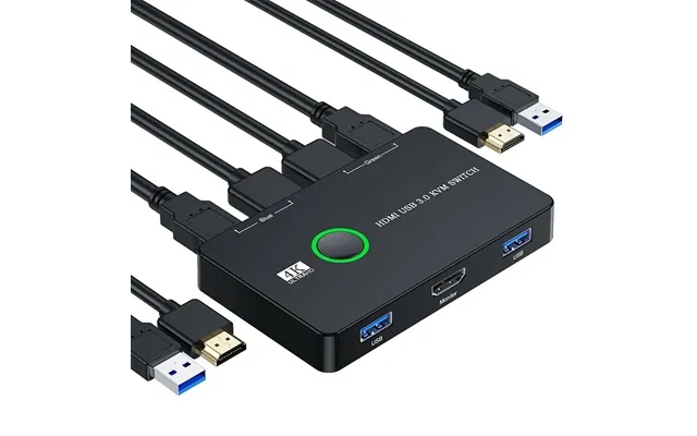 Usb Kvm Switch Hdmi 2 Port Box Usb And Hdmi-compatible Switch For 2 Computers Share Keyboard Mouse Printer And One Hd Mo