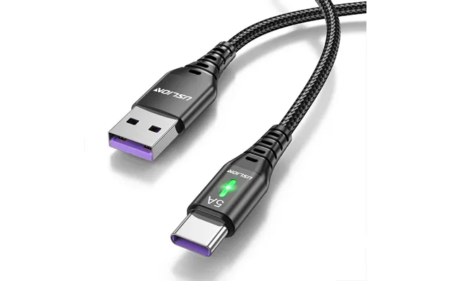 Uslion 5a Usb To Type-c Cable Qc Scp Afc Pps Mtk Pe Fast Charging Data Transmission Nylon Core Line 1m 2m Long For Samsu