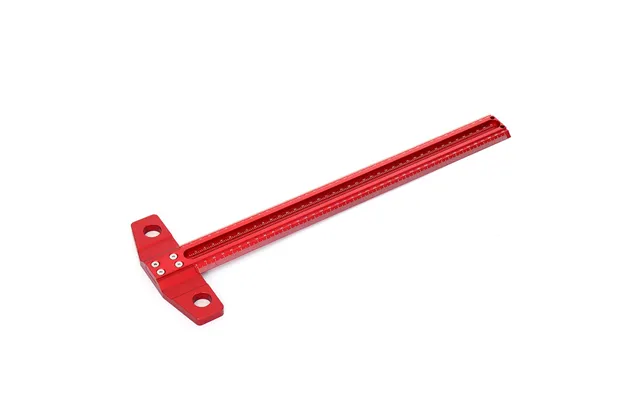 Veiko 300 400 500 600mm Woodworking Line Scriber T-type Ruler 1mm Hole Crossed Ruler Aluminum Alloy Marking Gauge
