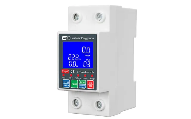 Wifi Smart Circuit Breaker 63a 230v 6ka Overcurrent Leakage Protection Bidirectional Metering Backlit Display