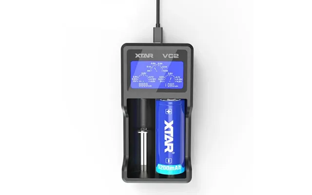 Xtar Vc2 18650 Battery Charger Test Batteries Capacity Display Usb Charger For 10400-26650 Li-ion Battery 21700 18650 Ch