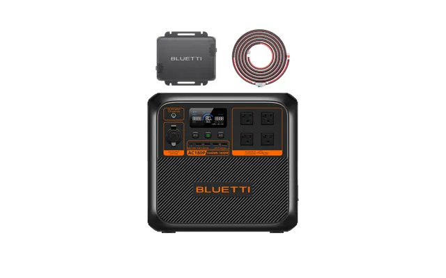 Bluetti Ac180p Solar Portable Power Station 1,800w 1,440wh - Ac180p Charger 1 Full Charge In 3