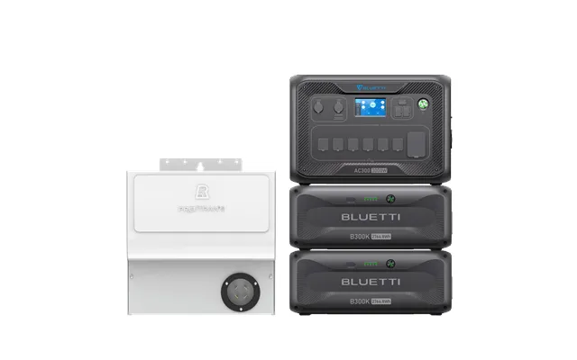 Bluetti Ac300 2*b300 Home Battery Backup Grid-tied System - 3,000w Ac Pure Sine Wave Inverter