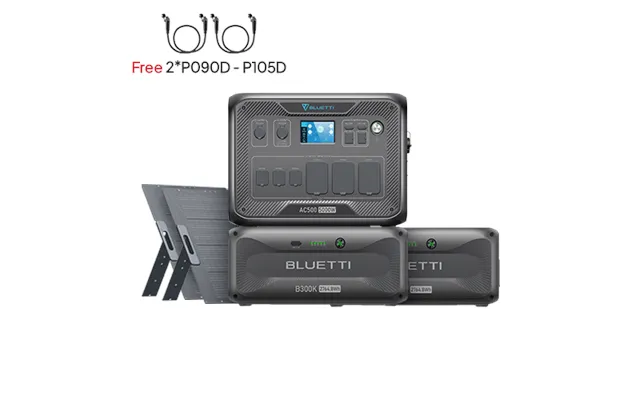 Bluetti Ac500 2*b300k 2*pv350d Whole-home Battery Backup Power 5000w Pure Sine Wave Inverter