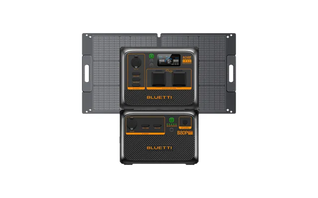 Bluetti Ac60p Portable Power Station 600w 504wh - Ac60p B80p Sp100l 600w,1310wh,100w Solar Kit
