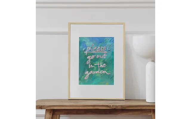 Please Go Out In The Garden Art Print Oak Frame 23.8 X 31.5 In - 60 X 80 Cm