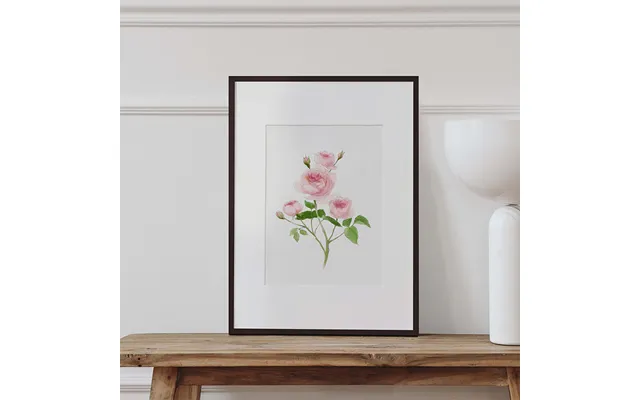 The Rose Art Print Black Frame 23.8 X 31.5 In - 60 X 80 Cm