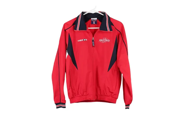 Age 11-12 Macron Track Jacket - Small Red Polyester