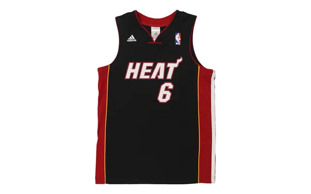 Age 11-12 Miami Heat Adidas Nba Jersey - Medium Black Polyester Size Medium