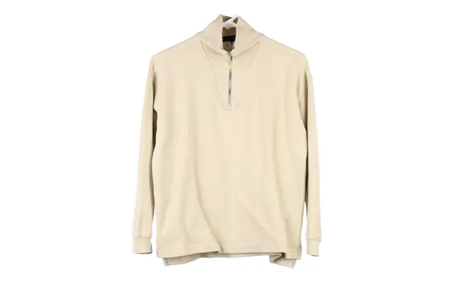 Age 14-15 Asics 1 4 Zip - Large Cream Cotton