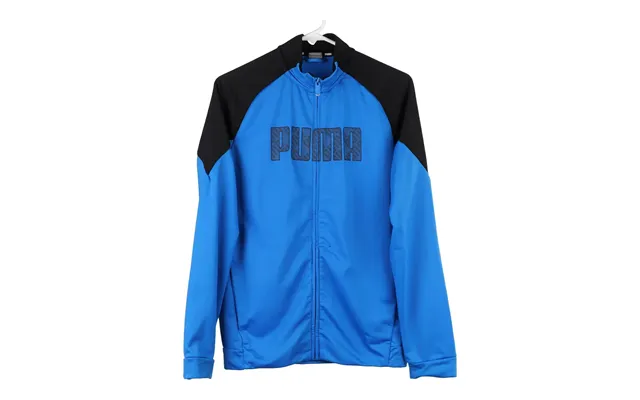 Age 15-16 Puma Spellout Zip Up - Xl Blue Polyester