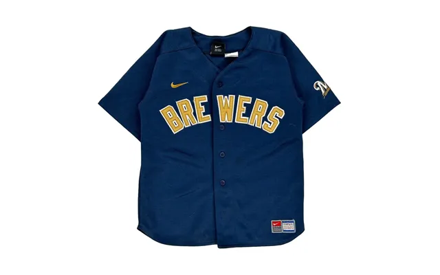 Age 7 Milwaukee Brewers Nike Mlb Jersey - Small Blue Polyester
