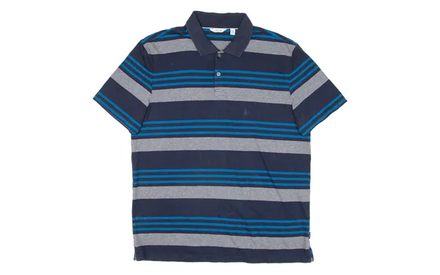 Calvin Klein Mens Polo Shirt Blue Striped M