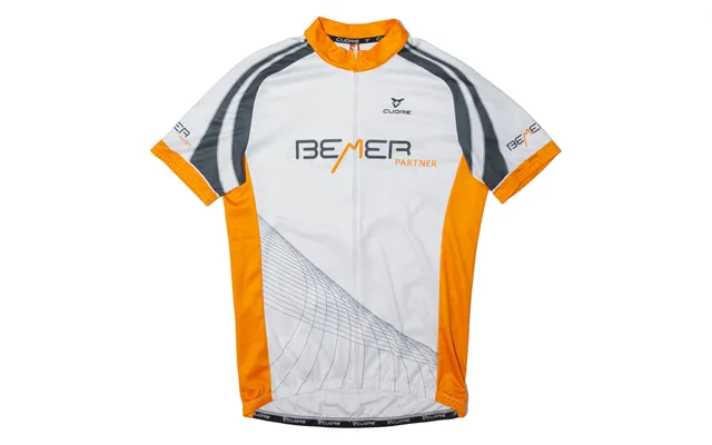 Cuore Cycling Shirt Full Zip Mens Jersey Orange High Neck L