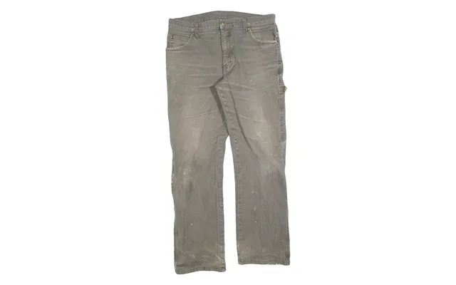Dickies Mens Regular Fit Jeans Brown Cotton Blend W34 L32 Workwear Utility Zip