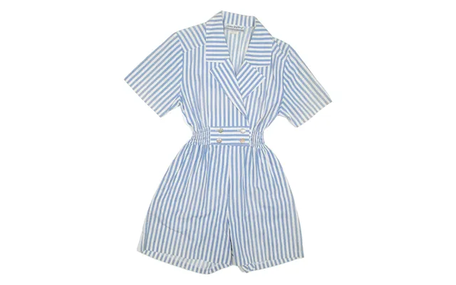Joan Walters Womens Playsuit Blue Striped Wide-leg S