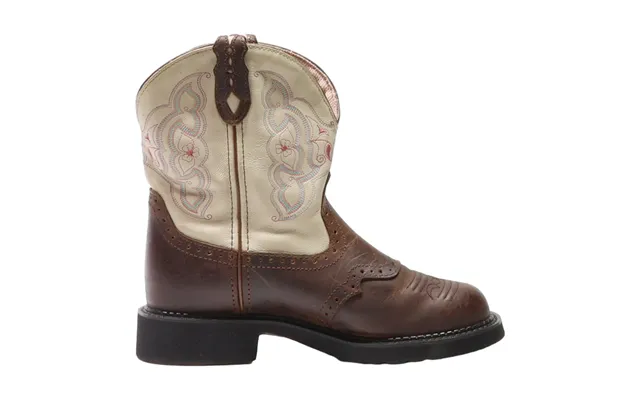 Justin Cowboy Boots Brown Leather Womens Uk 6.5