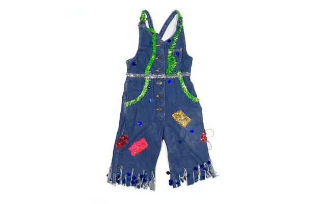 Lee Customised Denim Dungarees Blue Straight Crazy Pattern Womens W26 L11