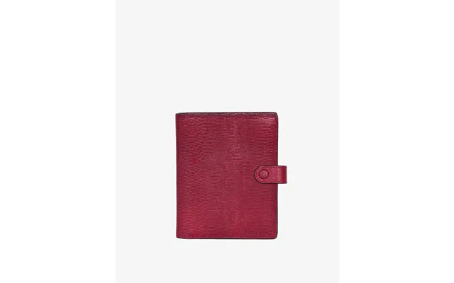 Luxe Traveler's Wallet With Coin Pocket Color Cherry Red Lizard