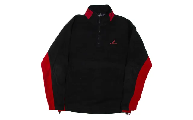 Nautica Mens Fleece Black 1 4 Zip L