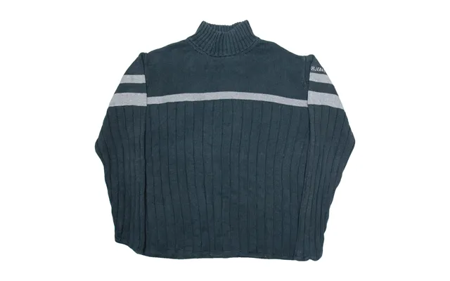 Nautica Mens Heavy Knit Jumper Green Tight Knit 2xl