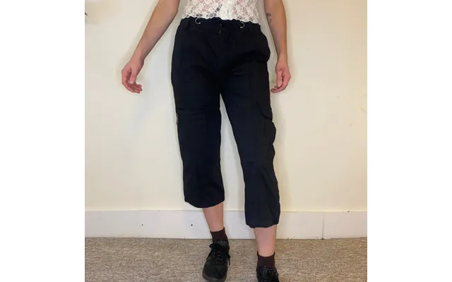 Old Story Cargo Shorts - 28w Uk 8 Black Cotton