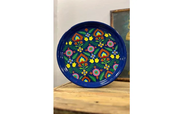 Plate Plateau S Plateau Sri Suzani-navy Color Suzani Navy Size U