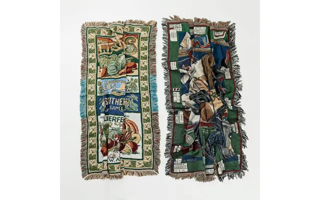 Preloved Woven Tapestry Blankets Set Of 2 Size One Size