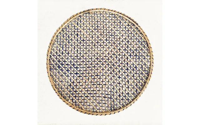 Scandinavian Placemat - Handmade Iraca Palm Placemat Color Blue