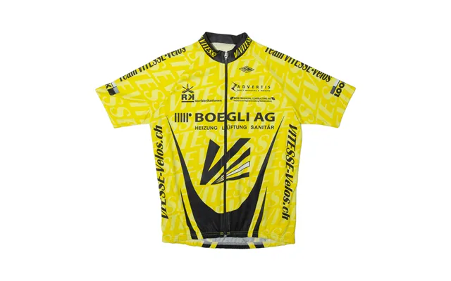 Tzamo Cycling Shirt Full Zip Mens Jersey Yellow High Neck M