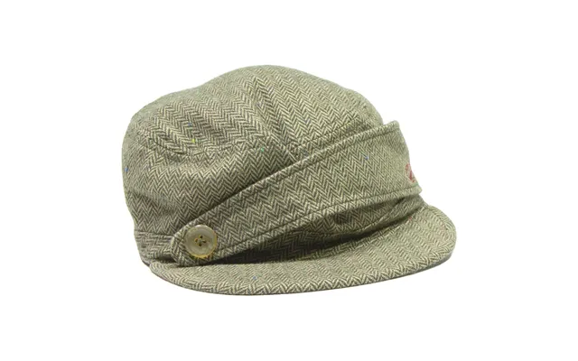 Womens Baseball Cap Beige Wool Herringbone M