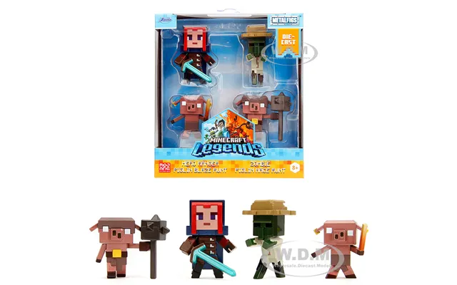 Set Of 4 Diecast Figures Minecraft Legends Video Game Metalfigs Series Diecast Models By Jada product image