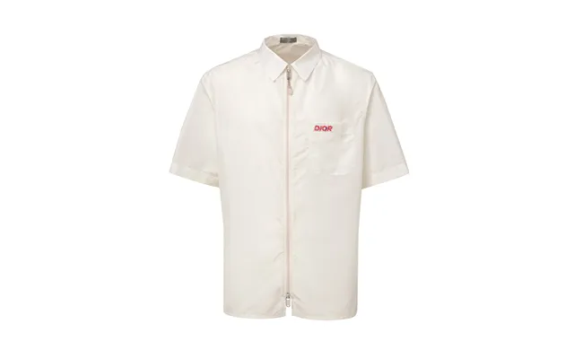 Half Sleeve Shirt With White Zip With Logo Dior