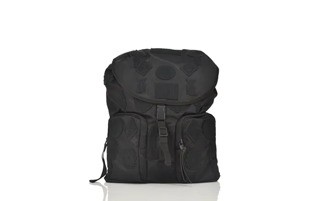 Marcelo Burlon Black Backpack Men Fabric Patches Mod.cmnb002f162621571010